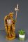 Lámpara escultural de madera tallada a mano que representa a un sereno con farol, Alemania, Imagen 14