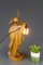 Handgeschnitzte Holz Skulptur Lampe Nachtwächter mit Laterne, Deutschland 8