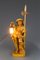 Handgeschnitzte Holz Skulptur Lampe Nachtwächter mit Laterne, Deutschland 4