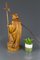 Handgeschnitzte Holz Skulptur Lampe Nachtwächter mit Laterne, Deutschland 10