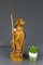 Handgeschnitzte Holz Skulptur Lampe Nachtwächter mit Laterne, Deutschland 11