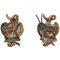 Décorations Murales Style Baroque en Bois Sculpté avec Cerfs et Bouquetins, Set de 2 1