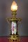 Französische Chinoiserie Tischlampe aus vergoldeter Bronze & handbemaltem Porzellan 2