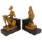 Sculpture Bookends in Hand-Carved Wood of Don Quixote and Sancho Panza, Set of 2 1