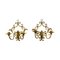 Italian Florentine Style Golden Color Candle Wall Sconces, Set of 2, Image 1