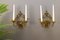 Italian Florentine Style Golden Color Candle Wall Sconces, Set of 2 14