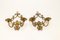 Italian Florentine Style Golden Color Candle Wall Sconces, Set of 2 3