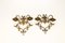 Italian Florentine Style Golden Color Candle Wall Sconces, Set of 2 7