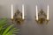 Italian Florentine Style Golden Color Candle Wall Sconces, Set of 2 2