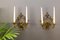 Italian Florentine Style Golden Color Candle Wall Sconces, Set of 2 13