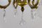 Lámpara de araña estilo Luis XV de bronce y cristal con cuatro luces, Imagen 7