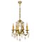 Louis XV Style Bronze and Crystal Four-Light Chandelier, Image 1