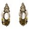 Bronze Floral Mirrored Wall Sconces, Set of 2 1