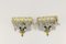 Italian Crystal Glass & Brass Sconces, Set of 2 5