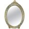 Oval Table Mirror with Porcelain Frame 1