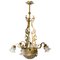 Louis XVI Style French Bronze and Glass Seven-Light Chandelier, 1920s 1