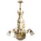 Louis XVI Style French Bronze and Glass Seven-Light Chandelier, 1920s, Image 1