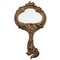 Louis XV Style Carved Oakwood Hand Mirror 1