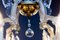 Lampadario a 13 luci in cristallo nello stile di Maria Teresa, anni '50, Immagine 13