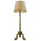 Vintage Italian Grotto Style Floor Lamp in Carved and Painted Wood, Image 1