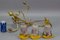 French Art Nouveau Brass and Glass Three-Light Chandelier from Noverdy, Image 16