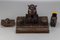 Inkwell Desk Set with Owl Figures in Hand-Carved Wood, 1930s, Set of 3 16