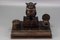 Inkwell Desk Set with Owl Figures in Hand-Carved Wood, 1930s, Set of 3, Image 19