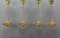 Lámparas colgantes de latón con vidrio esmaltado de Loys Lucha. Juego de 4, Imagen 6