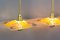 Lámparas colgantes de latón con vidrio esmaltado de Loys Lucha. Juego de 4, Imagen 3