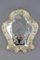 Italian Murano Clear and Light Golden Glass Etched Wall Mirror, 1950s 15