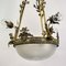Art Nouveau Angel Bronze Hanging Lamp by Putto Putten 3