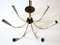 Mid-Century Modern German Seven-Flamed Sputnik Pendant Lamp or Chandelier, 1950s 11