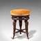 Antique English Victorian Walnut Adjustable Music Stool, Image 5