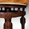 Antique English Victorian Walnut Adjustable Music Stool 10