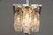 Petite German Square Nickel-Plated Ice Glass Flush Mount from Hillebrand, 1970s, Image 6