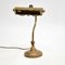 Antique Edwardian Solid Brass Desk Lamp 5