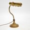 Antique Edwardian Solid Brass Desk Lamp 1