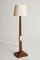 Art Deco Stehlampe aus Eiche & Velum 3