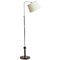 Art Deco Oak and Nickel Floor Lamp 1