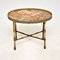 Antique French Brass & Onyx Coffee Side Table, Image 1