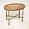 Antique French Brass & Onyx Coffee Side Table, Image 2