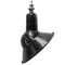 Vintage Industrial French Black Enamel Asymmetrical Pendant Light 1