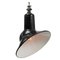 Vintage Industrial French Black Enamel Asymmetrical Pendant Light 2