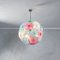 Sputnik Hängelampe mit bunten Murano Glasscheiben und verchromtem Metallgestell von Ercole Barovier für Barovier & Toso, 1970er 3