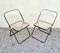 Mid-Century Model Plia Folding Chairs by Giancarlo Piretti for Anonima Castelli, Italy, 1970s, Set of 2 1