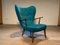 Fauteuil à Oreilles Pragh par Arnold Madsen & Henry Schubell pour Madsen & Schubell, 1950s 7