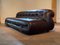 Soriana Sofa in Bordeaux Brown Leather by Afra & Tobia Scarpa for Cassina, 1970s 4