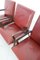 Dark Red Leatherette Armchairs, Italy, 1960s, Set of 5 18