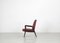 Dark Red Leatherette Armchairs, Italy, 1960s, Set of 5, Image 8