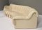 DS600 Snake Non-Stop Sectional Sofa in Cream Leather from De Sede, Set of 26 13